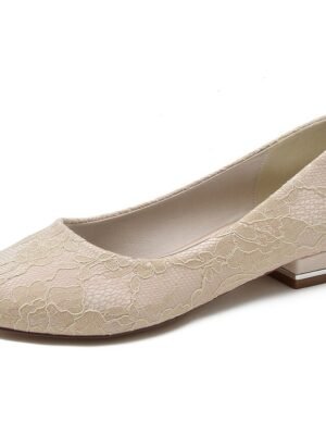 Elegant Lace PU Leather Ballet Flats - Image 10