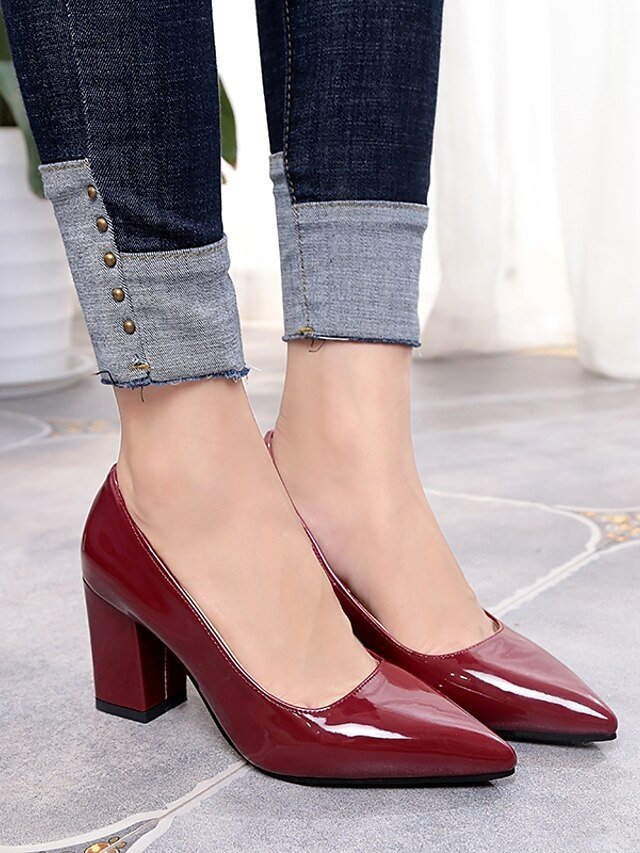 Elegant Low Heel Solid Pointed Toe Loafer - Image 2