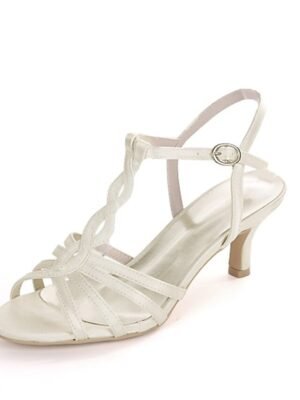 Elegant Mid-Heel Satin Strappy Open-Toe Sandals - Image 7