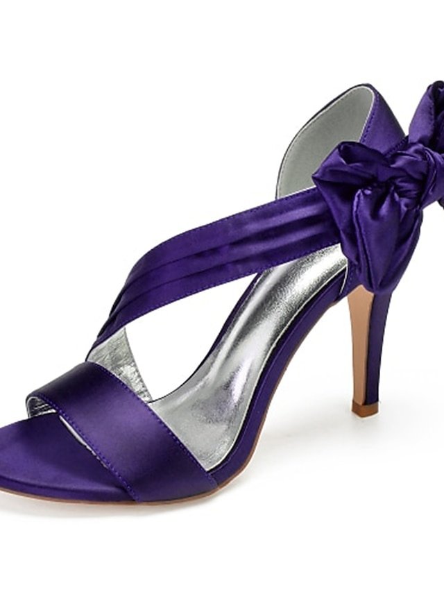 Elegant Open-Toe Satin Crisscross Strap Cocktail Sandals - Image 12