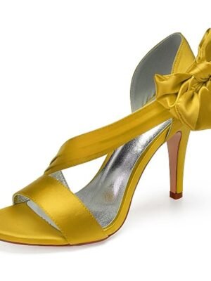 Elegant Open-Toe Satin Crisscross Strap Cocktail Sandals - Image 13