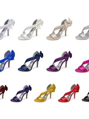 Elegant Open-Toe Satin Crisscross Strap Cocktail Sandals - Image 15