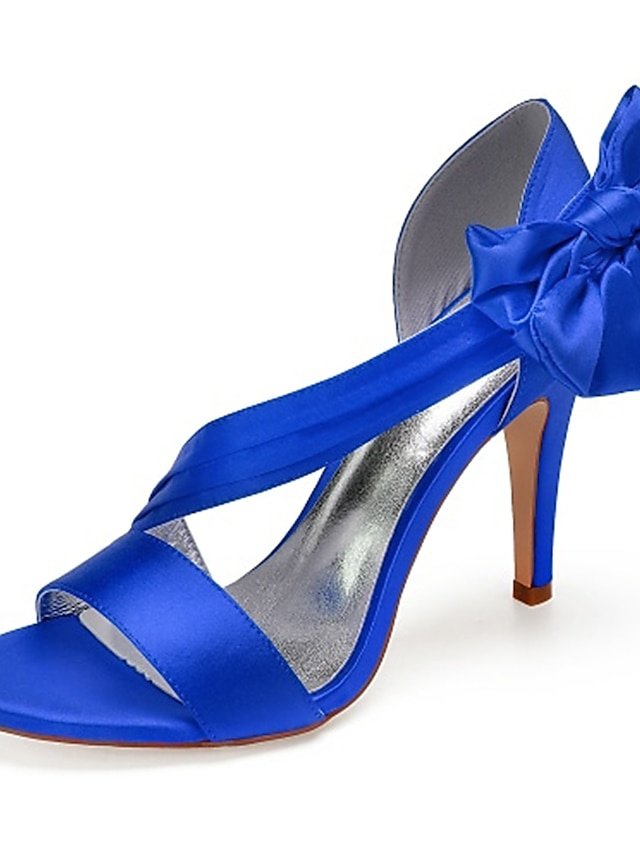Elegant Open-Toe Satin Crisscross Strap Cocktail Sandals - Image 7