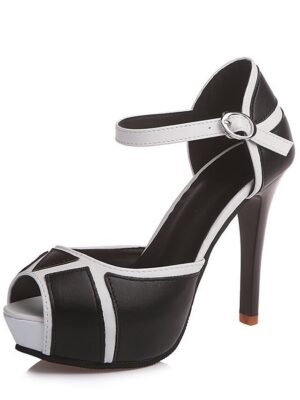 Elegant Platform Open-Toe Stiletto Ankle Strap Sandals - Image 10