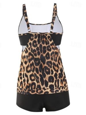 Elegant Plus Size Lace Sleeveless Two Piece Tankini - Image 6