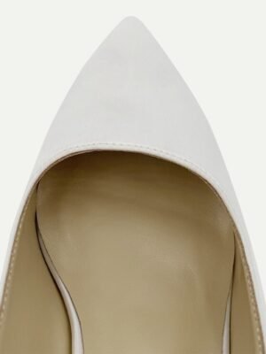 Elegant Pointed Toe Bow Tie Slingback Heels - Image 5