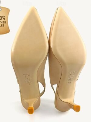 Elegant Pointed Toe Crystal Embellished Heels - Image 8