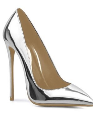 Elegant Red Patent Leather Pointed Toe Stiletto Heels - Image 7