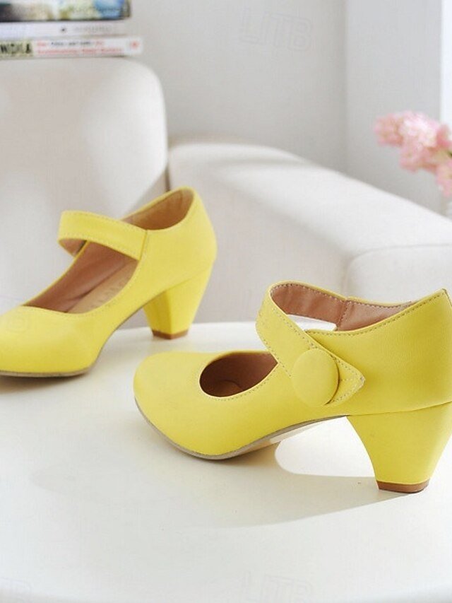 Elegant Round Toe Low Heel Mary Jane Shoes - Image 3