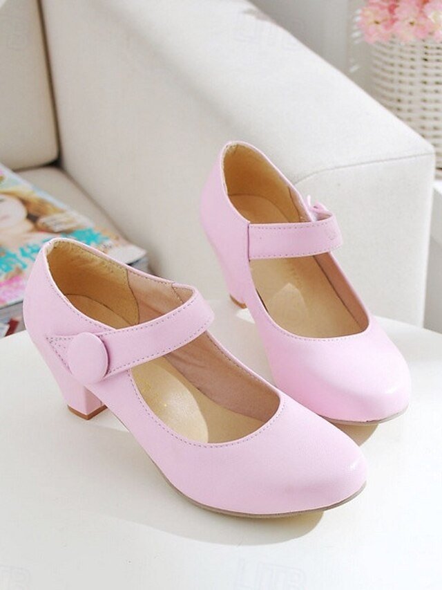Elegant Round Toe Low Heel Mary Jane Shoes - Image 7