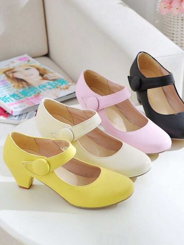 Elegant Round Toe Low Heel Mary Jane Shoes - Image 8