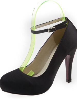 Elegant Satin Ankle Strap Bridal Heels - Image 6