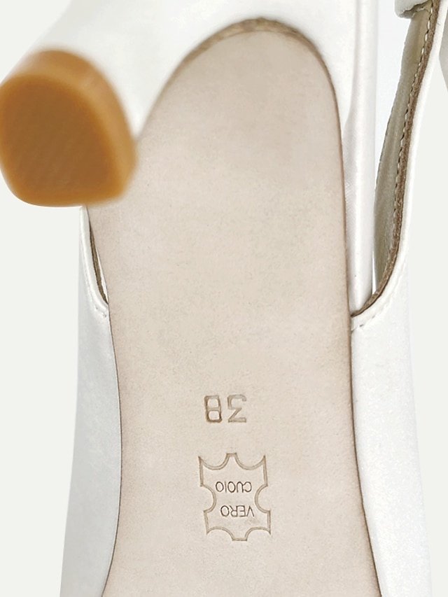 Elegant Satin Pointed Toe Kitten Heel Slingback Heels - Image 2