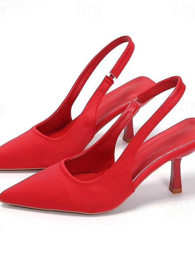 Elegant Sexy Solid Pointed Toe Ankle Strap Low High Heel Loafers - Image 1