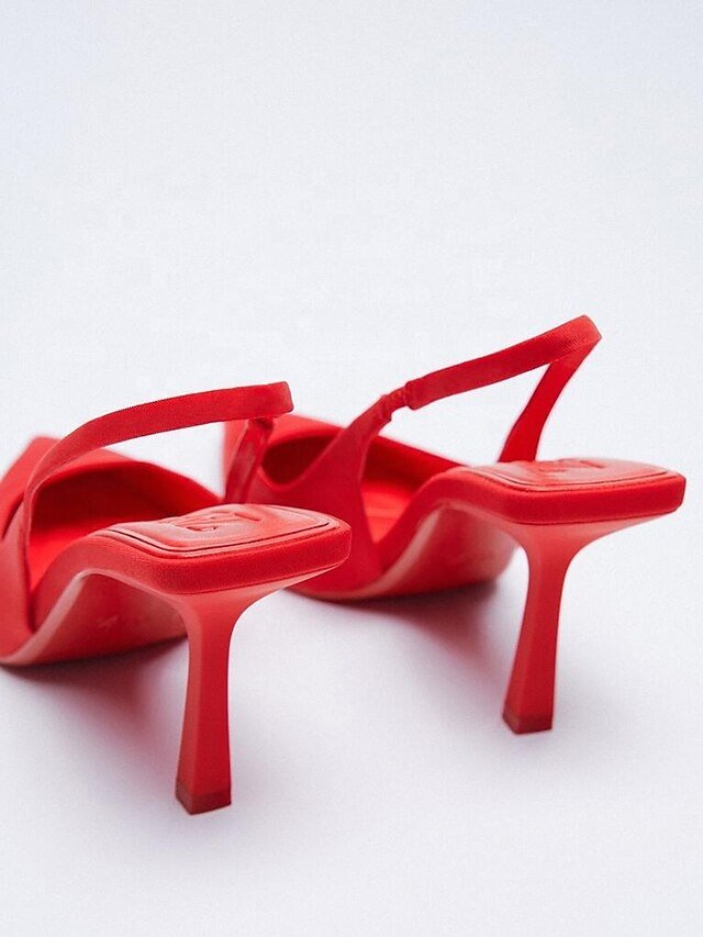 Elegant Sexy Solid Pointed Toe Ankle Strap Low High Heel Loafers - Image 2