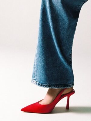 Elegant Sexy Solid Pointed Toe Ankle Strap Low High Heel Loafers - Image 3