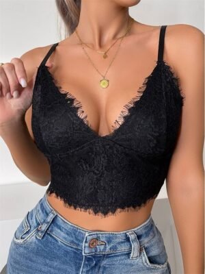 Elegant Sleeveless Pure Colour Lace Backless Corset - Image 4