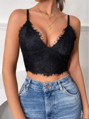 Elegant Sleeveless Pure Colour Lace Backless Corset - Image 5