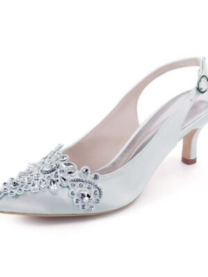 Elegant Slingback Crystal Embellished Heels - Image 5