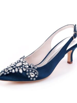 Elegant Slingback Crystal Embellished Heels - Image 6