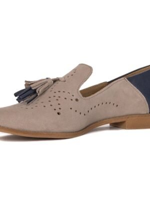 Elegant Slip-On Embroidery Closed Toe Low Heel Loafers - Image 10