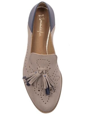 Elegant Slip-On Embroidery Closed Toe Low Heel Loafers - Image 9