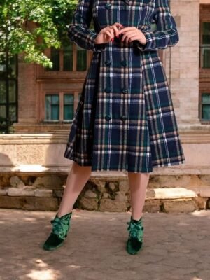 Elegant Velvet Lace-Up Floral Lace Ankle Boots - Image 7