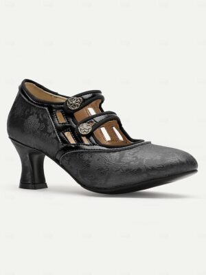 Elegant Vintage T-Strap Mid-Heel Mary Jane Pumps - Image 7