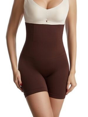 Fashion Casual High Waist Plain Shapewear Shorts - Image 1