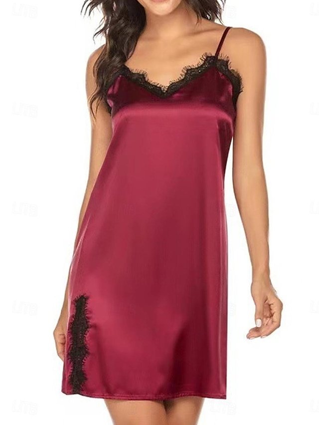 Fashion Comfort Pure Colour Sleeveless Backless Summer Nightgown - Image 1