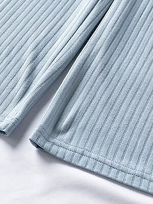 Fashion Loose Pure Colour Crew Neck Long Sleeve Loungewear Set - Image 4