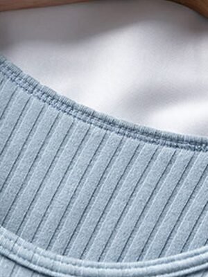 Fashion Loose Pure Colour Crew Neck Long Sleeve Loungewear Set - Image 6