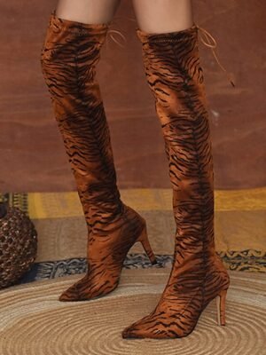 Fashion Over-the-Knee Stretch Elastic Thigh-High Stiletto Boots - Image 11