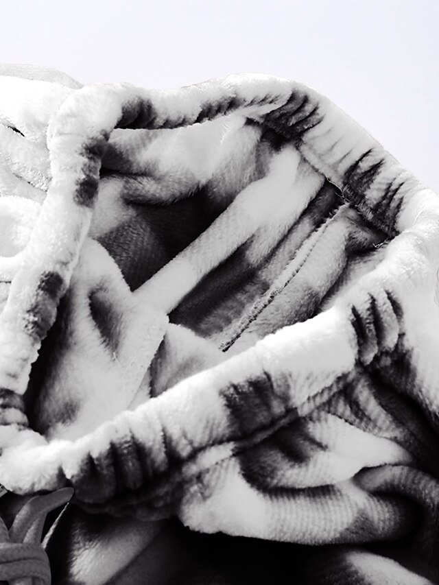 Fashion Simple Grid Elastic Waist Long Flannel Pajama Pants - Image 2