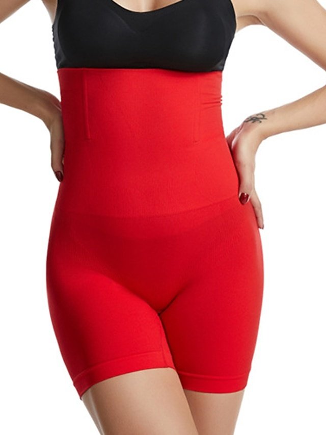 Fashion Skinny High Waist Plain Shapewear Shorts - Image 1