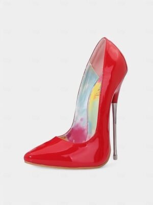 Formal Pointed-Toe Leopard Patent Leather High Heel Shoes - Image 20
