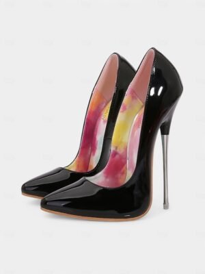 Formal Pointed-Toe Leopard Patent Leather High Heel Shoes - Image 24