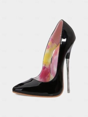 Formal Pointed-Toe Leopard Patent Leather High Heel Shoes - Image 25