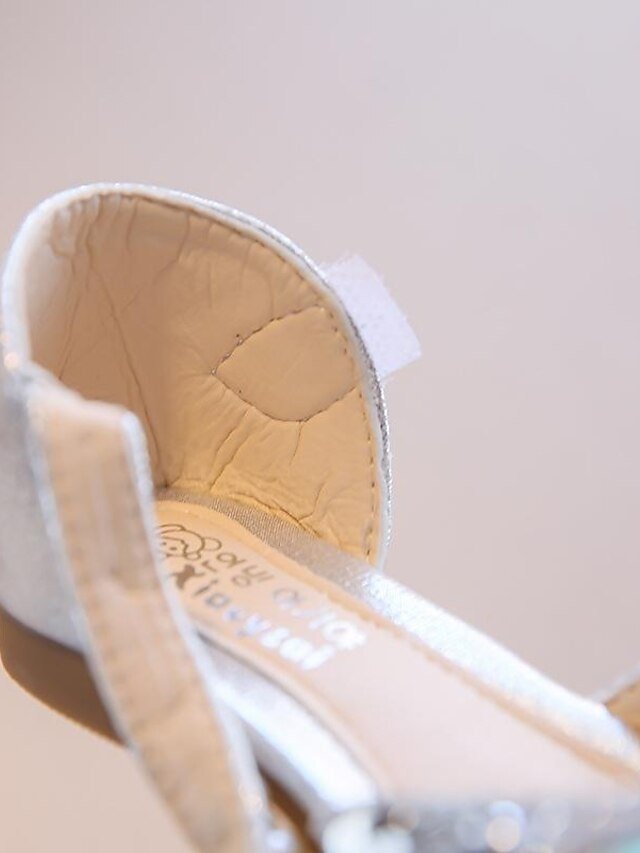 Girls Pink Glitter Low Heel Shoes - Image 2