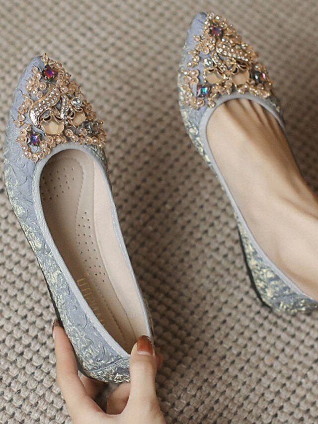Luxury Comfort Foldable Rhinestone Embellished Flats - Image 11