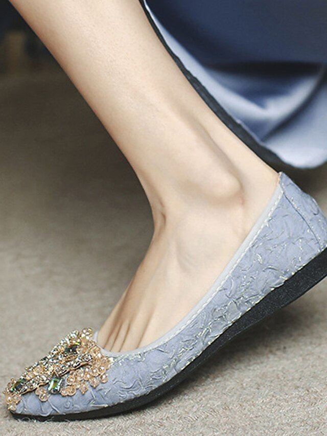 Luxury Comfort Foldable Rhinestone Embellished Flats - Image 13
