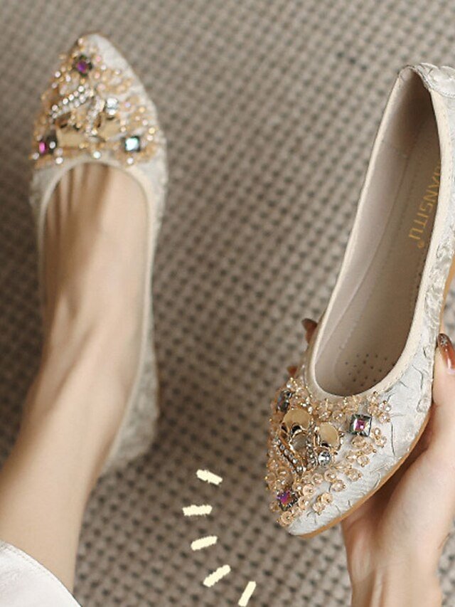 Luxury Comfort Foldable Rhinestone Embellished Flats - Image 9