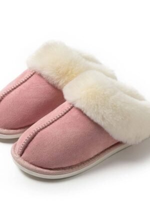 Luxury Cozy Fleece Lined Faux Fur Collar Slippers - Image 10
