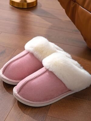 Luxury Cozy Fleece Lined Faux Fur Collar Slippers - Image 6