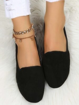 Minimalist Casual Comfort Solid Round Toe Flat Shoes - Image 4