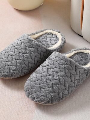 Minimalist Fluffy Solid Round Toe Flat Heel Satin Loafers - Image 10
