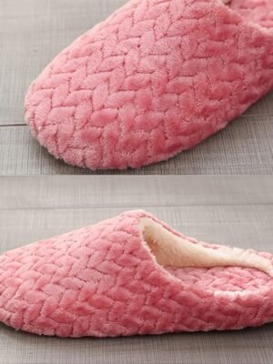 Minimalist Fluffy Solid Round Toe Flat Heel Satin Loafers - Image 4