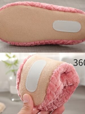 Minimalist Fluffy Solid Round Toe Flat Heel Satin Loafers - Image 5