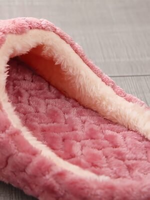 Minimalist Fluffy Solid Round Toe Flat Heel Satin Loafers - Image 6