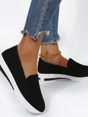 Navy Blue Slip-On Breathable Mesh Walking Shoes - Image 4